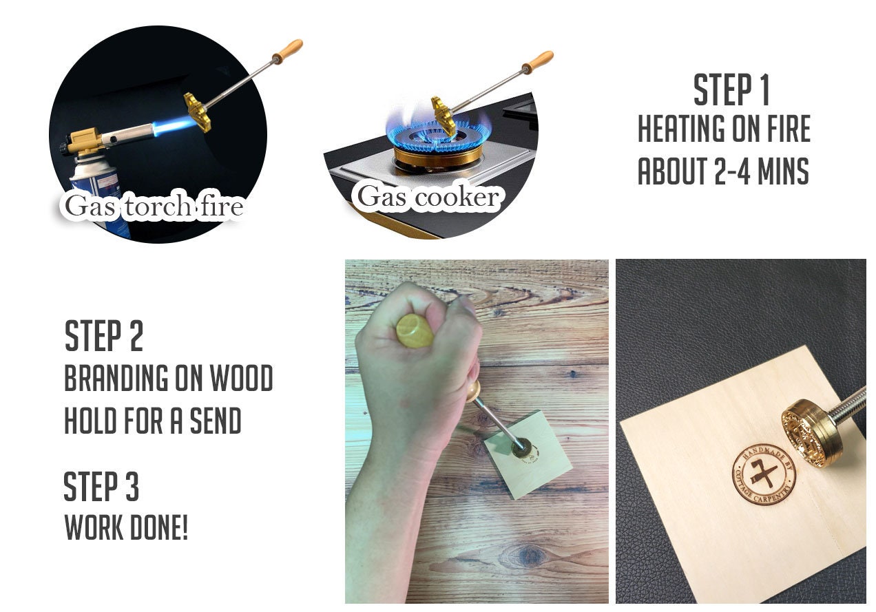 Custom Wood Burning Stampcustom Your Logo Branding Etsy Australia