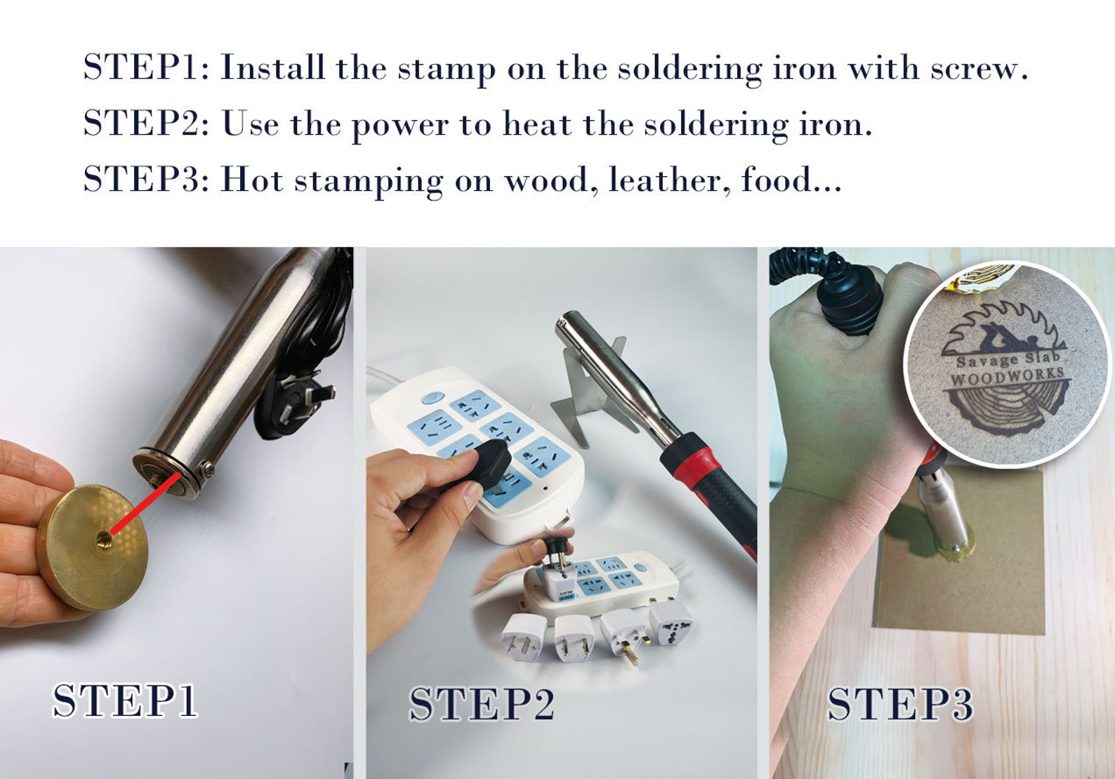 Custom Metal Stamp Heat Emboss Stampcustomized Wood Soldering Etsy