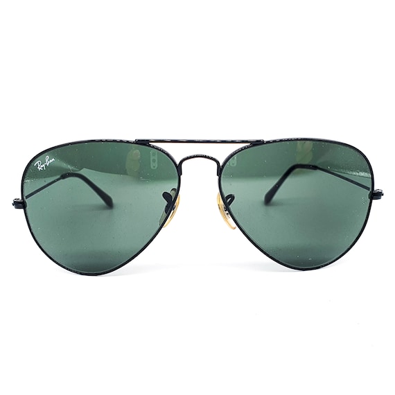 RayBan 3025 oval matt black aviator sunglasses mad
