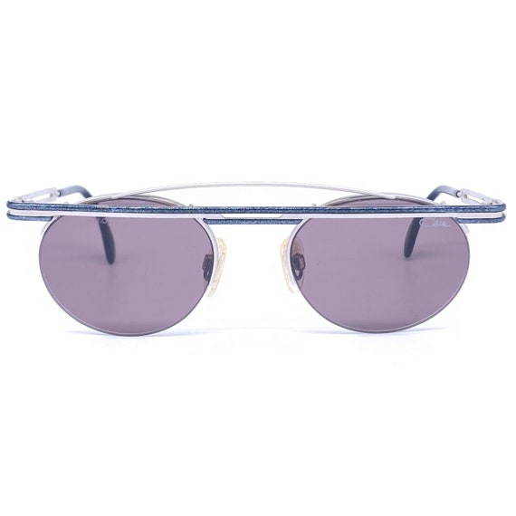 Cazal 748 coolest silver round hip sunglasses with