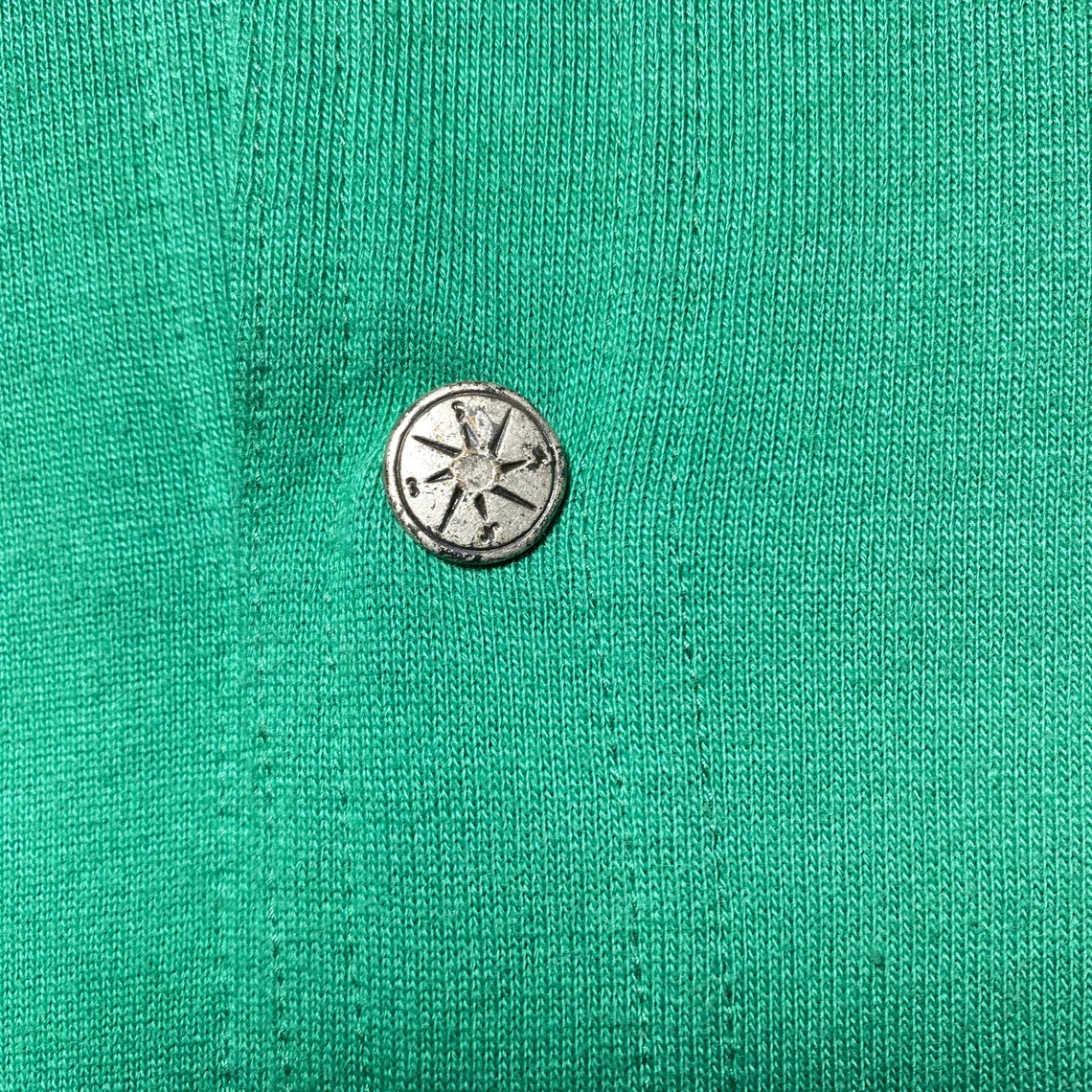GreenStone Park green sweatshirt button up cotton shirt with | Etsy
