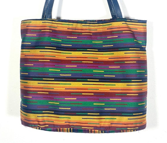 Missoni 80s colorful iconic stripes shoulder cloth