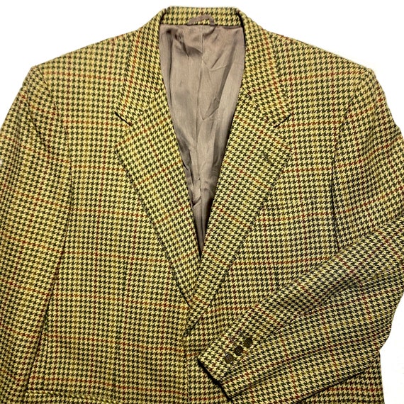Burberry classic mustard houndstooth woolen blazer