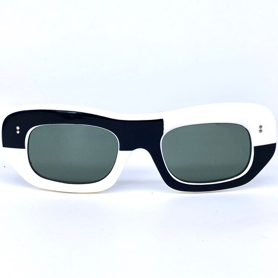 Rare 1960s half black half white sunglasses, overs