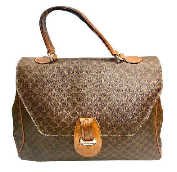 Rare Celine Paris canvas monogram hand bag, 1980s