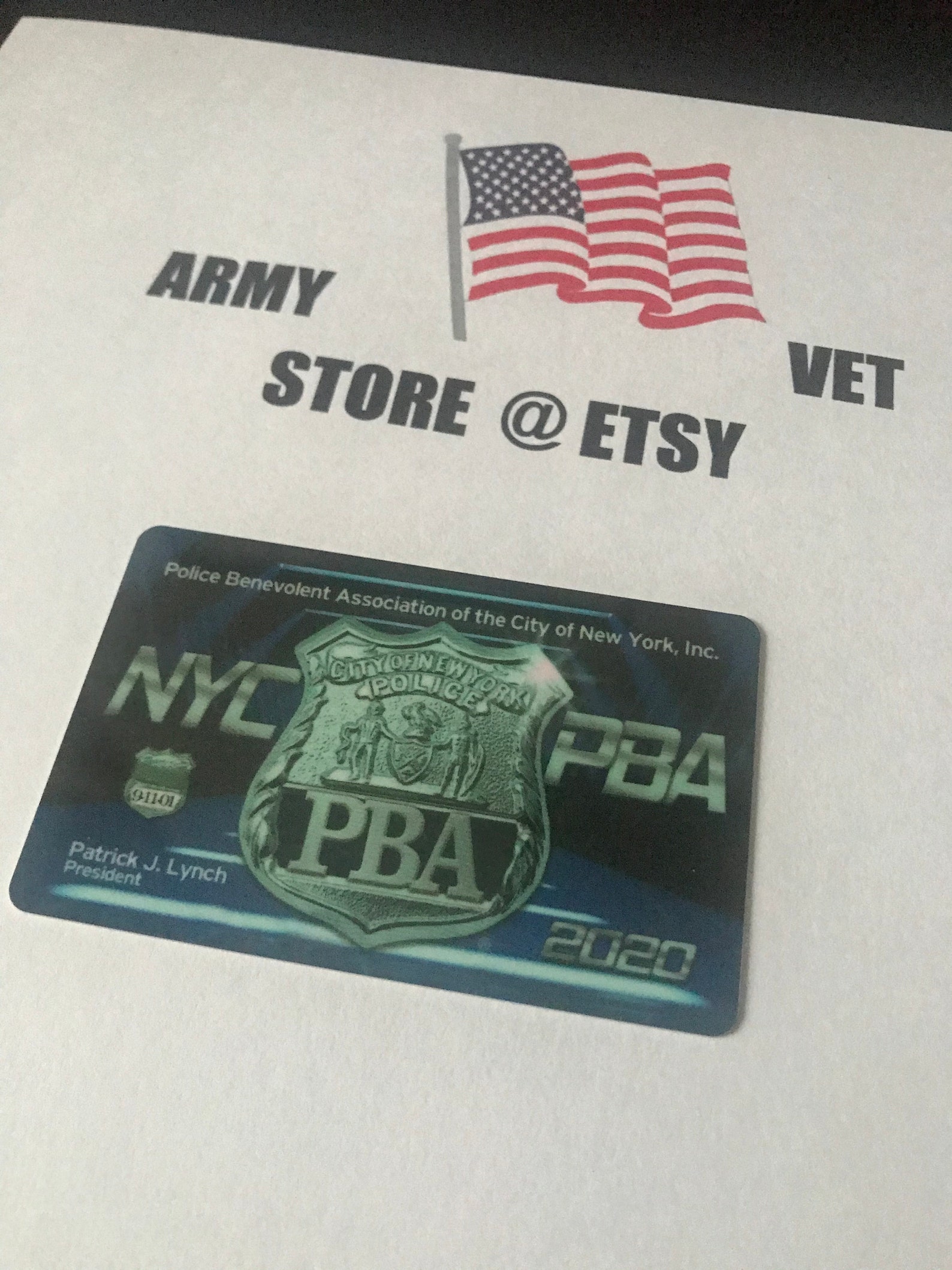 PBA Card Official NYPD 2020 Memorabilia Etsy