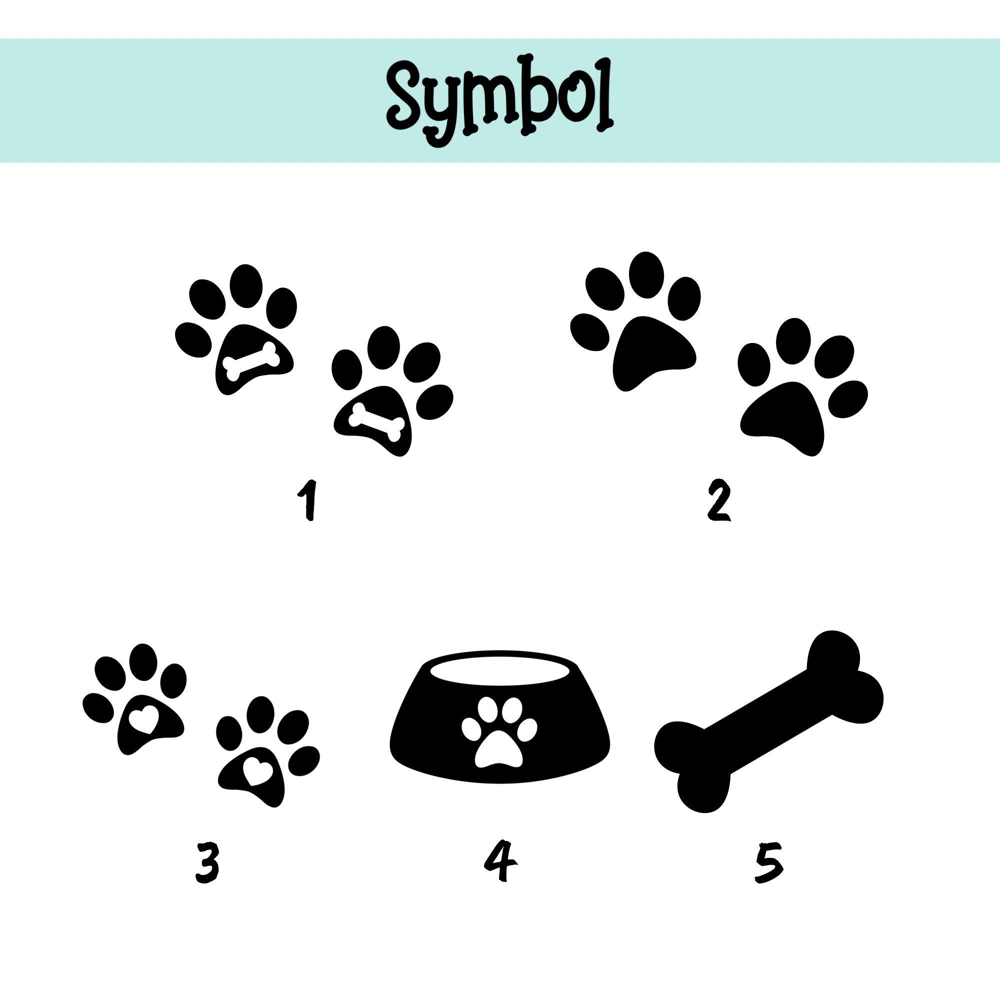 Dogs bowl decal Custom dog name decal l Customized dog name Etsy