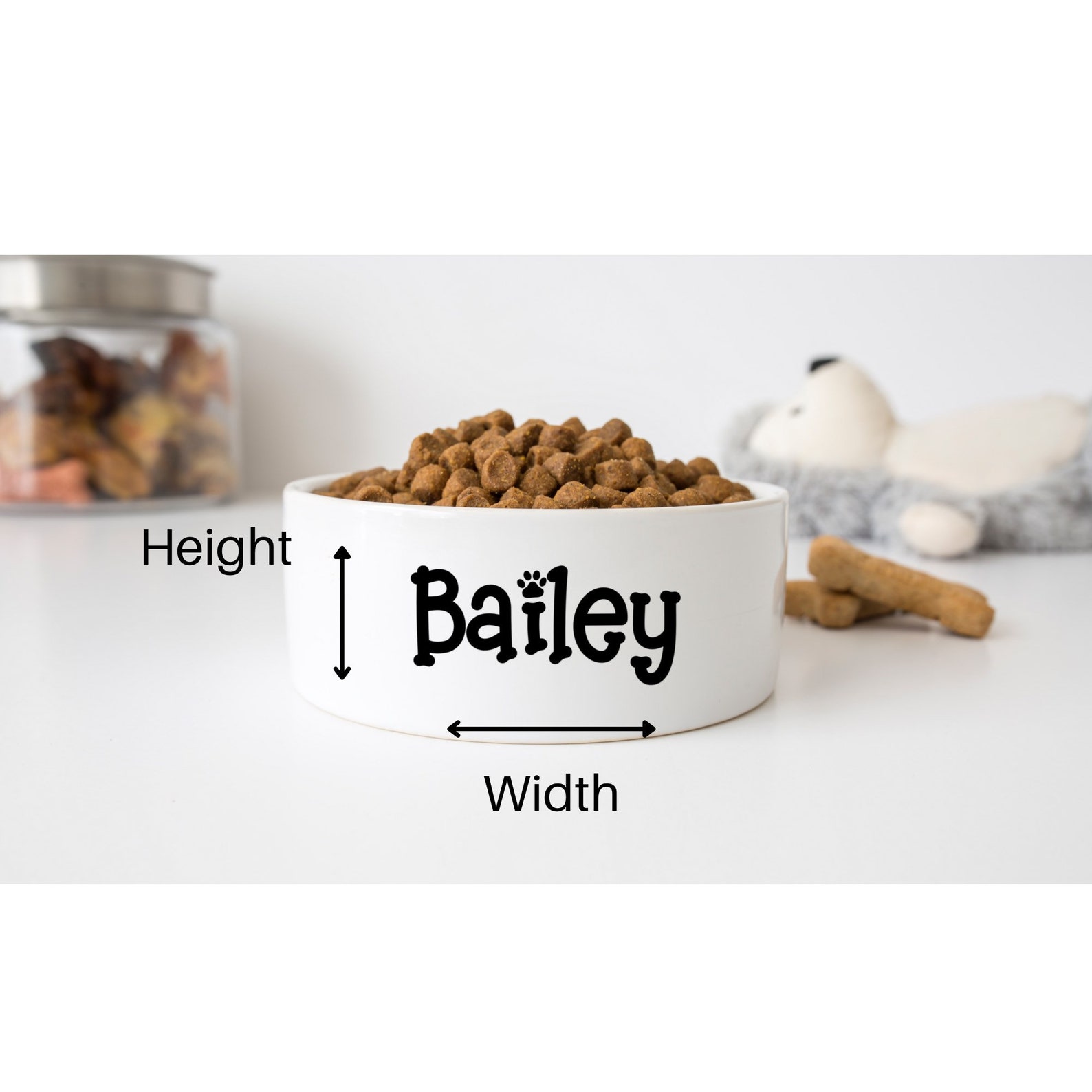 Dogs bowl decal Custom dog name decal l Customized dog name Etsy