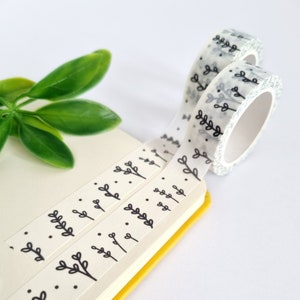 Schwarz & Weiß Floral | Washi Tape