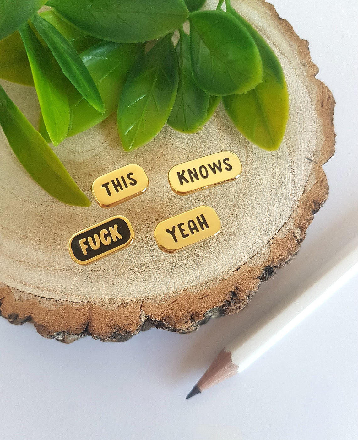 Sweary Mini Pins Set of 4 Hard Enamel Mini Pins Etsy