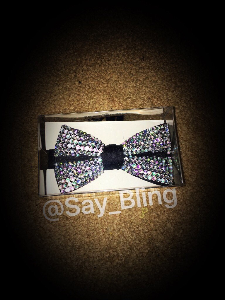 blinged out bow tie