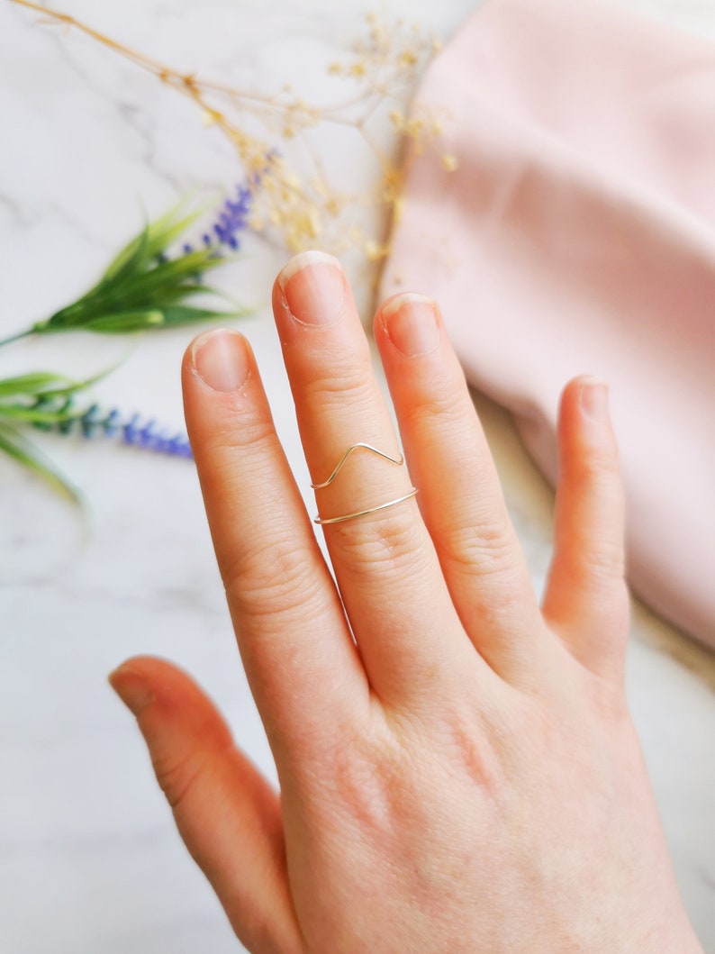 Thumb Stack Rings Set of Stacker Midi Rings, Silver Ring, Stacking Thumb Ring, Minimalist ...
