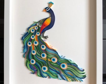 3d wall art peacock | Etsy