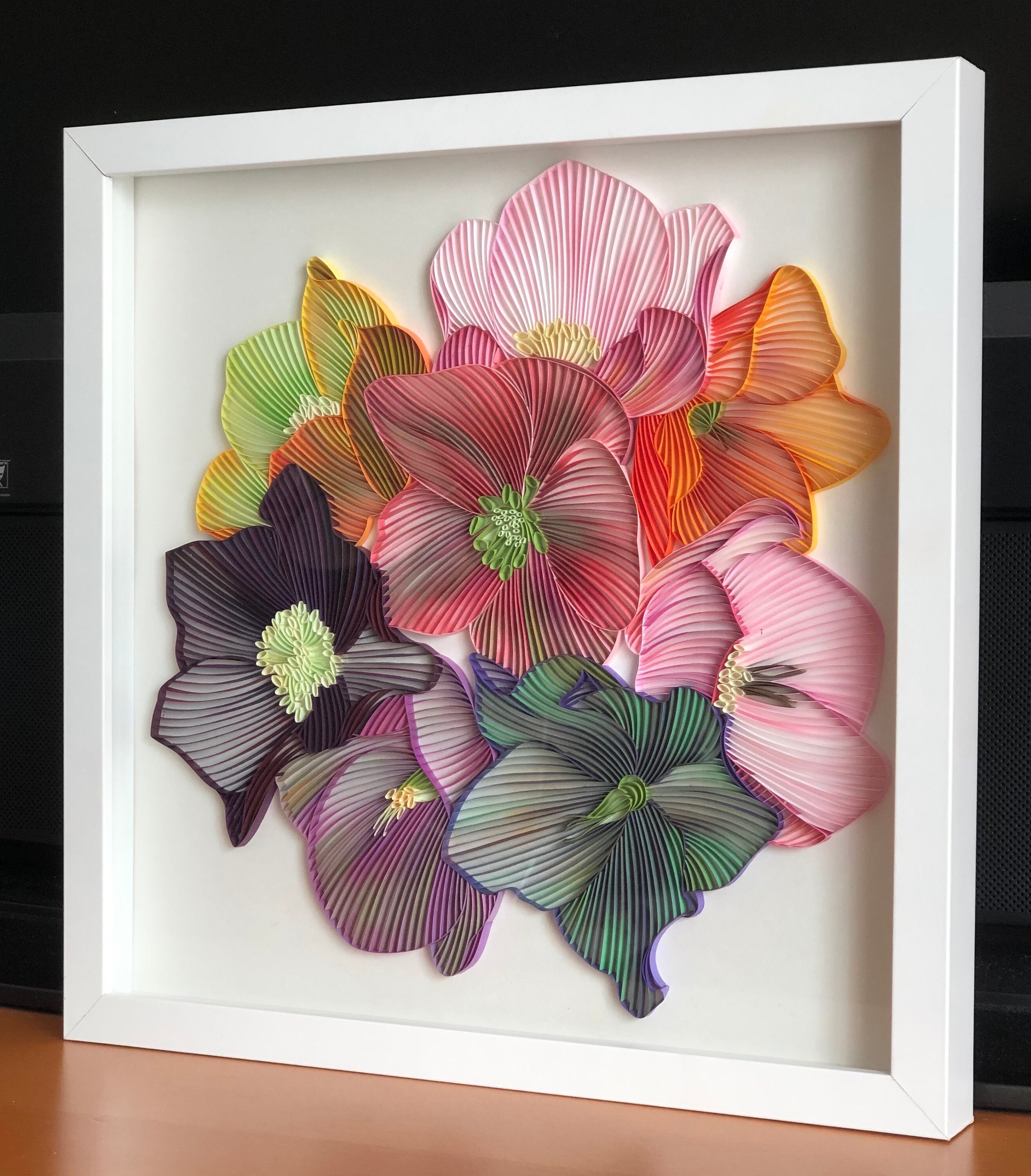 Quilled Flower Wall Art Hellebores 3D Framed Paper Art Etsy