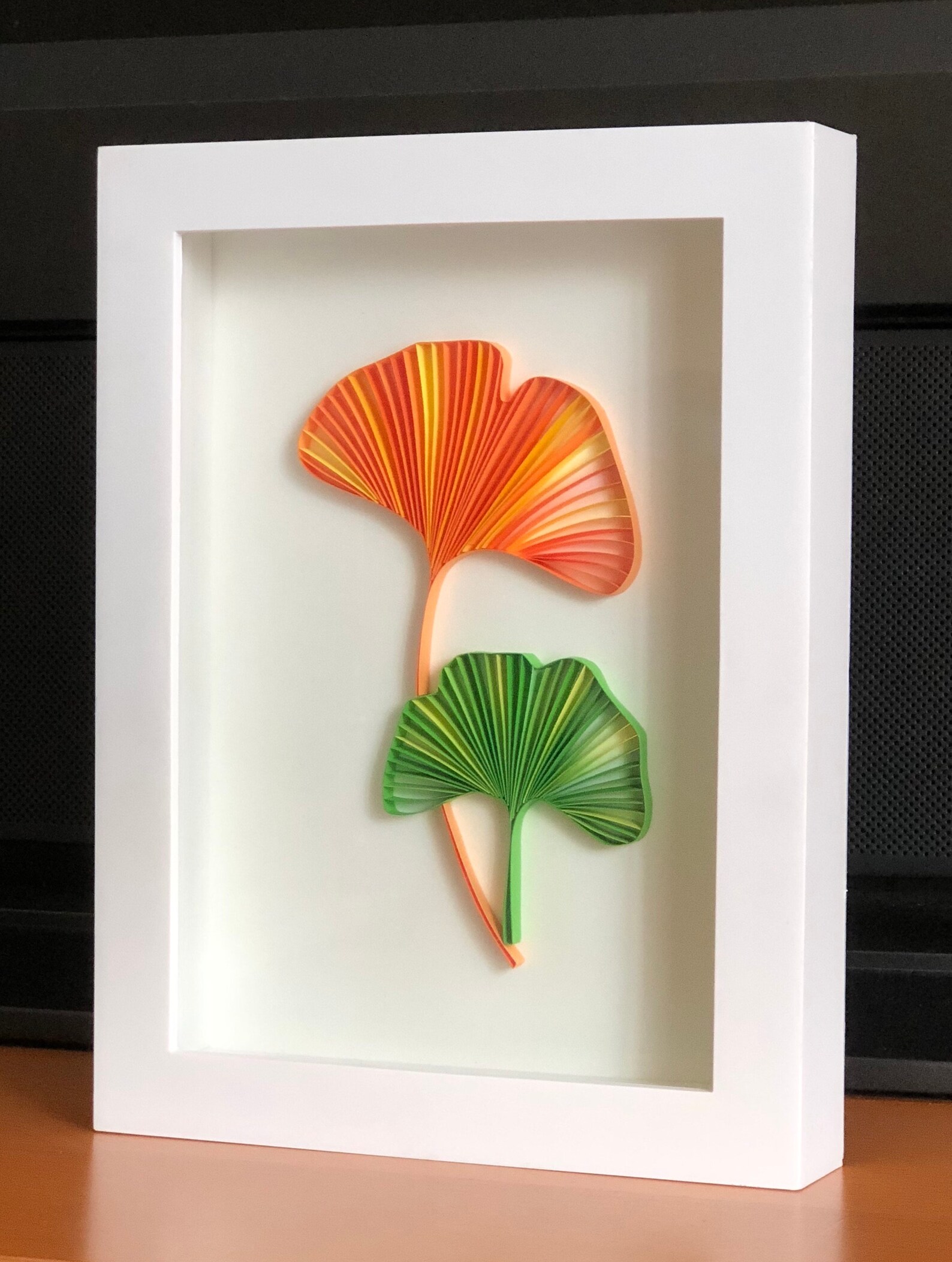 Quilled Leaf Ginkgo Leaves 3D Paper Art Unique Gift for Etsy