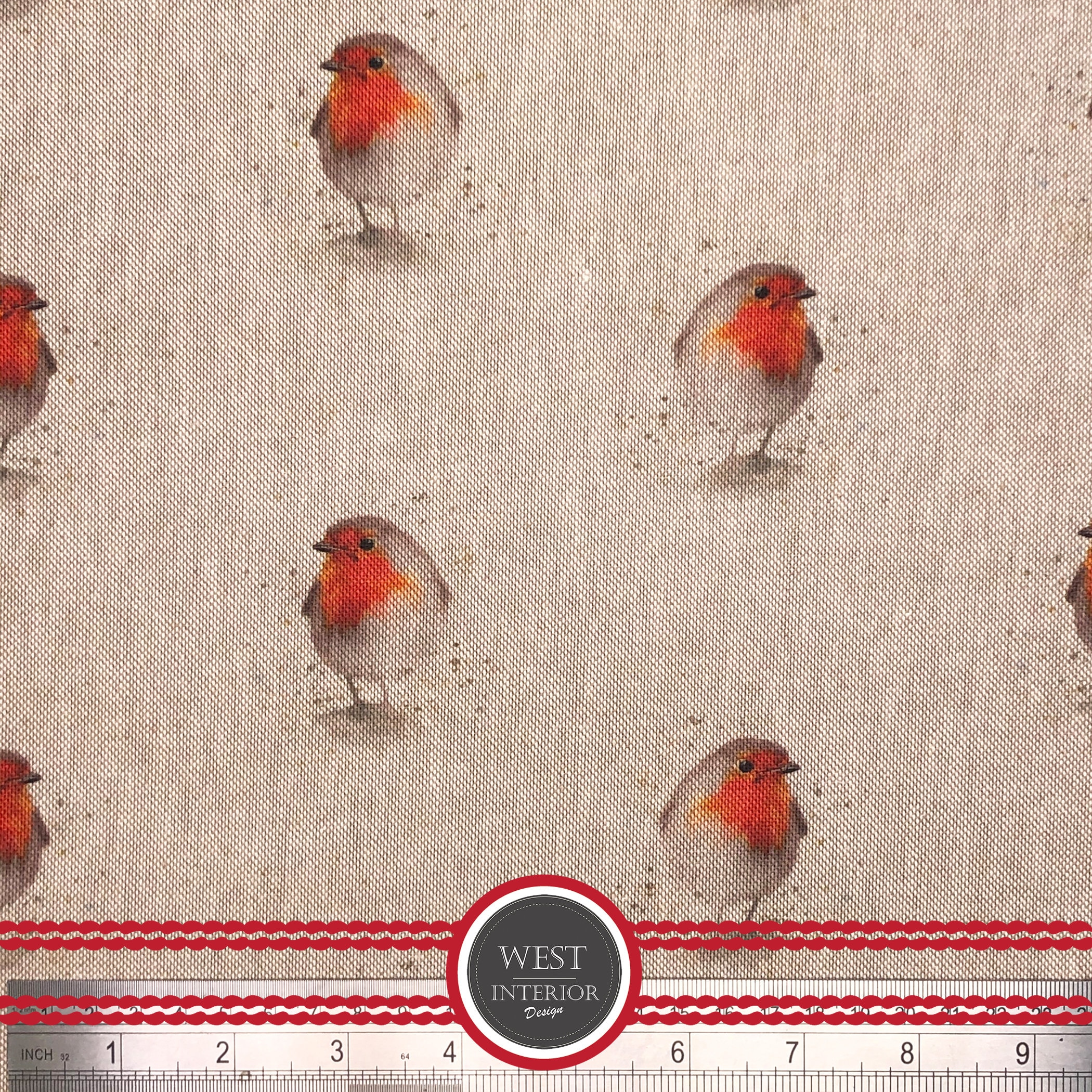 Robin Linen Fabric by the Metre, Crafts, Cushions, Table Runners