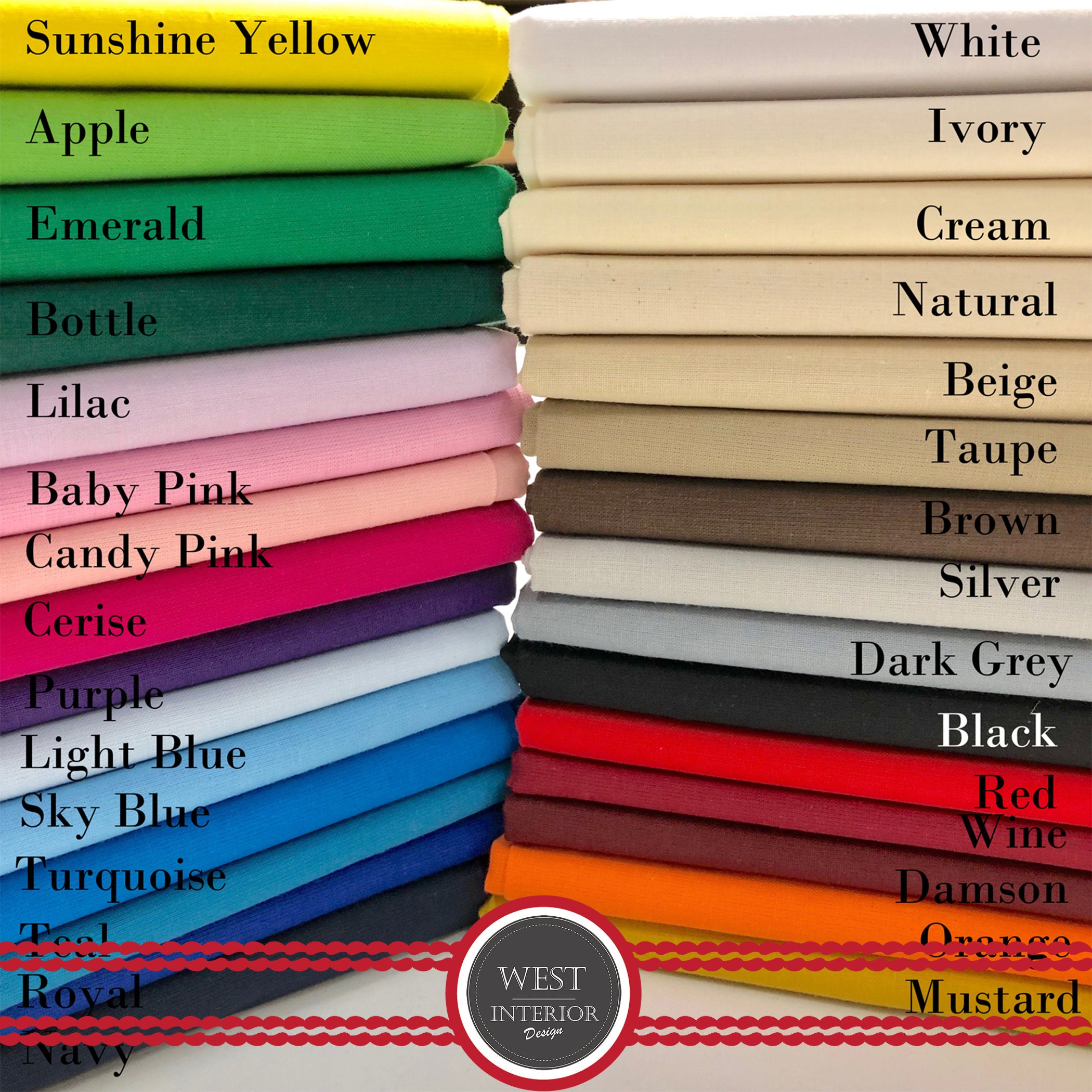 plain-cotton-fabric-by-the-metre-60-wide-30-colours-etsy