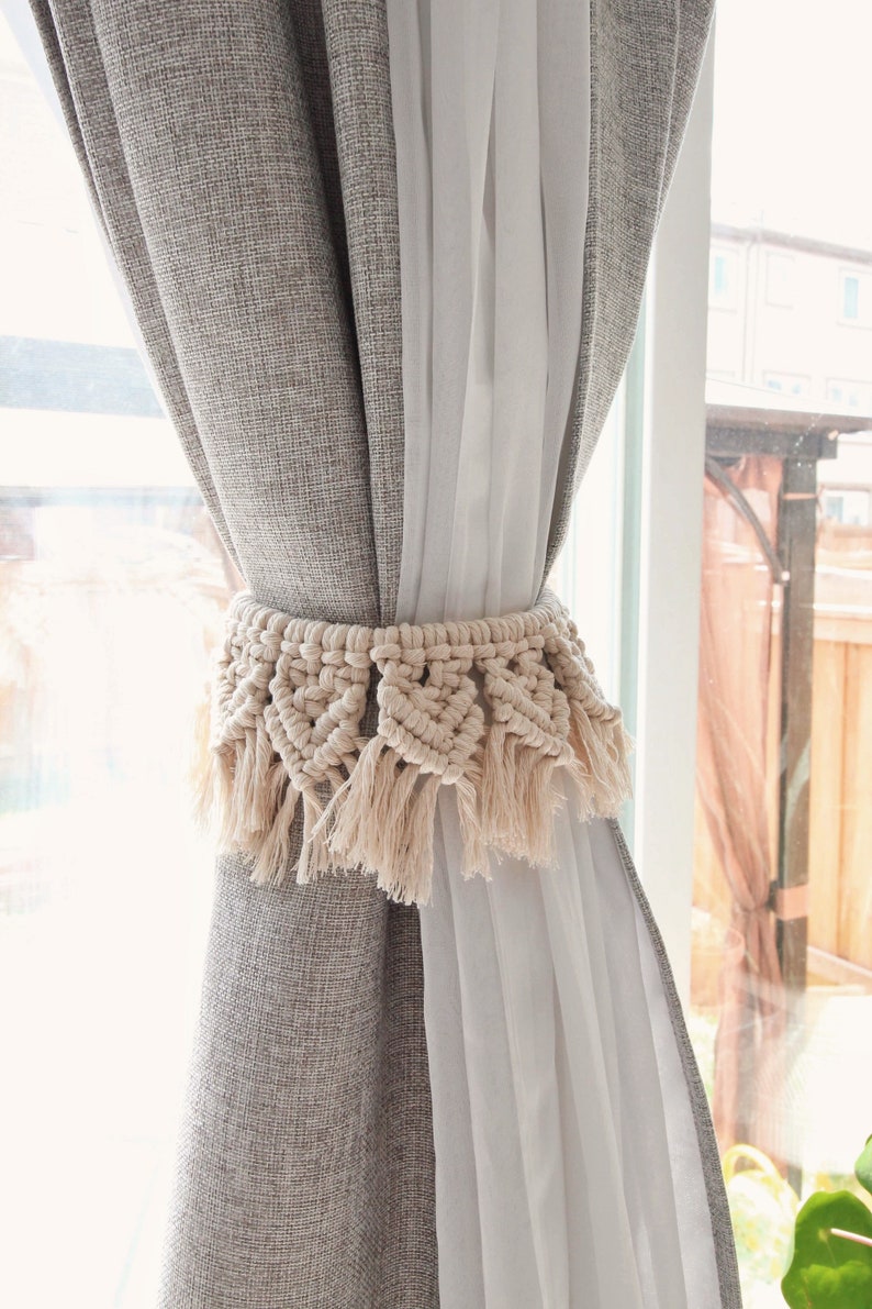 Curtain Tie Backs 2pcs/macrame Curtain Ties/boho Home Decor Etsy