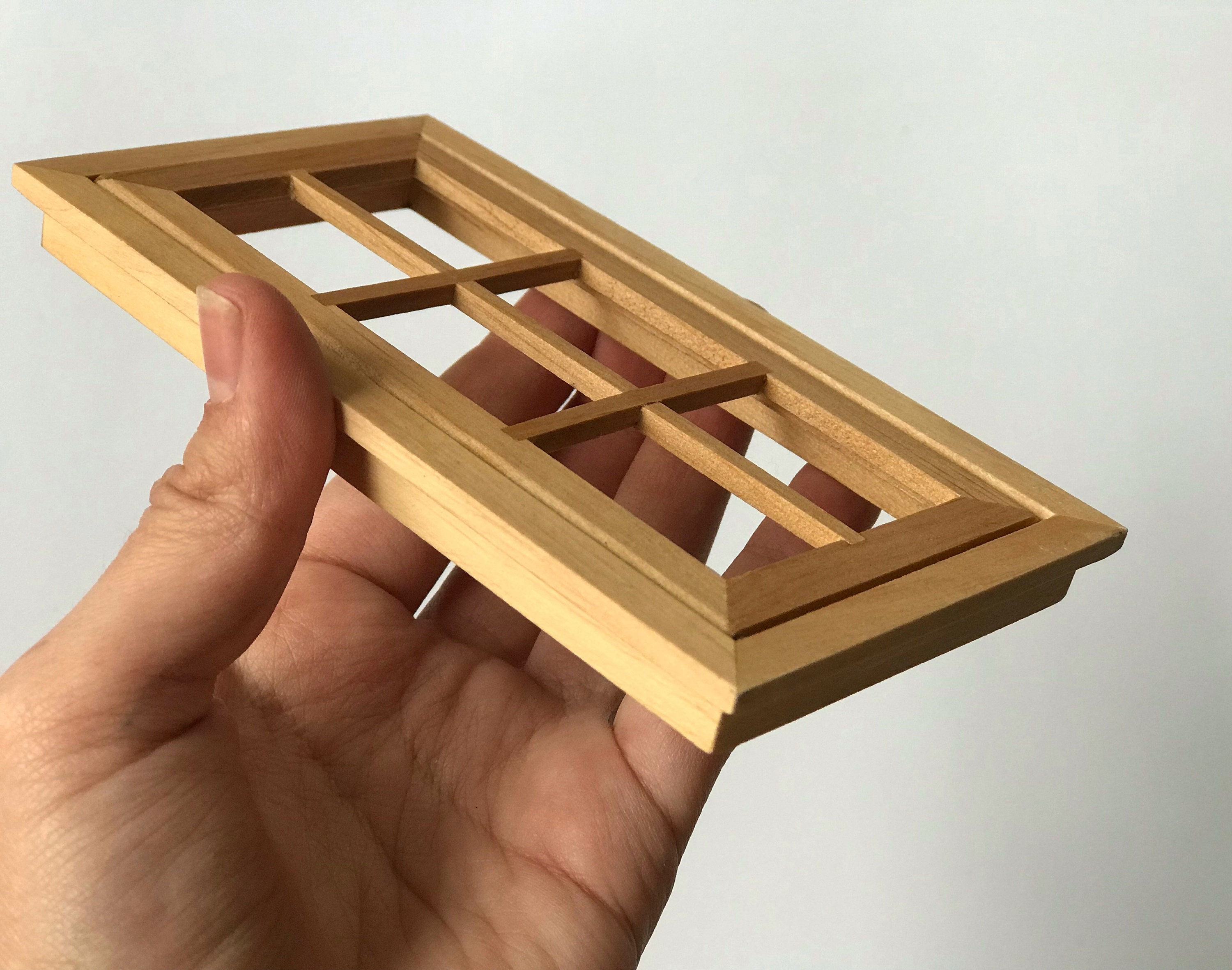 Fenêtre Miniature En Bois Pour Maison De Poupée échelle 1:12 - Accessoire De Décoration Pour Diorama, Maquette, Projet Miniature