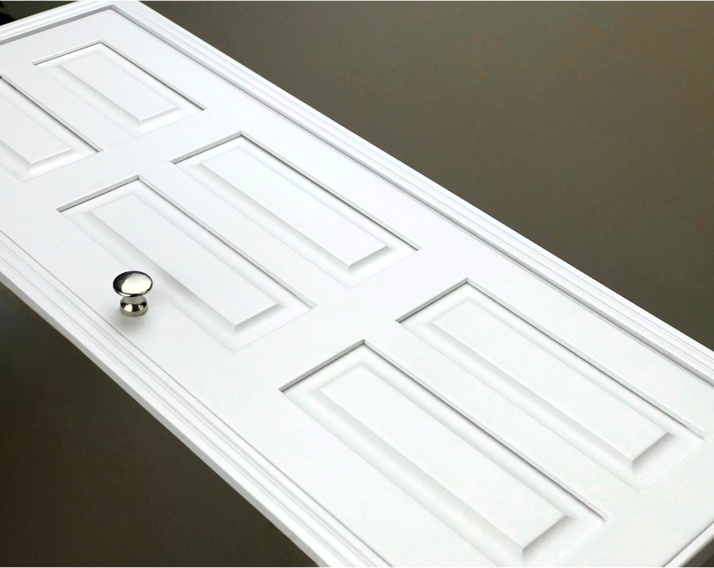 Alessio Miniatures - Porta In Legno 6 Pannelli Rialzati Scala 1:12 Per Casa Delle Bambole (Mod. 2309)