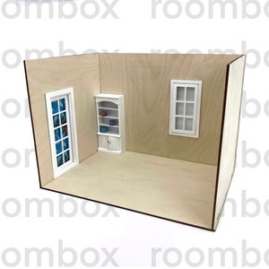 1/12 scale Roombox, DIY RoomBox, Miniature RoomBox, Wood RoomBox, Dollhouse Roombox