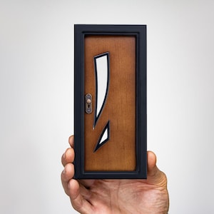 1/12 scale Dollhouse Modern Doors, Miniature Wooden door.