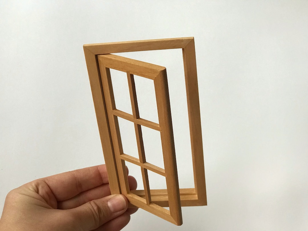 Buy 1/12 Scale Dollhouse Window: Wood Miniature, Opening Glass Window  Online in India