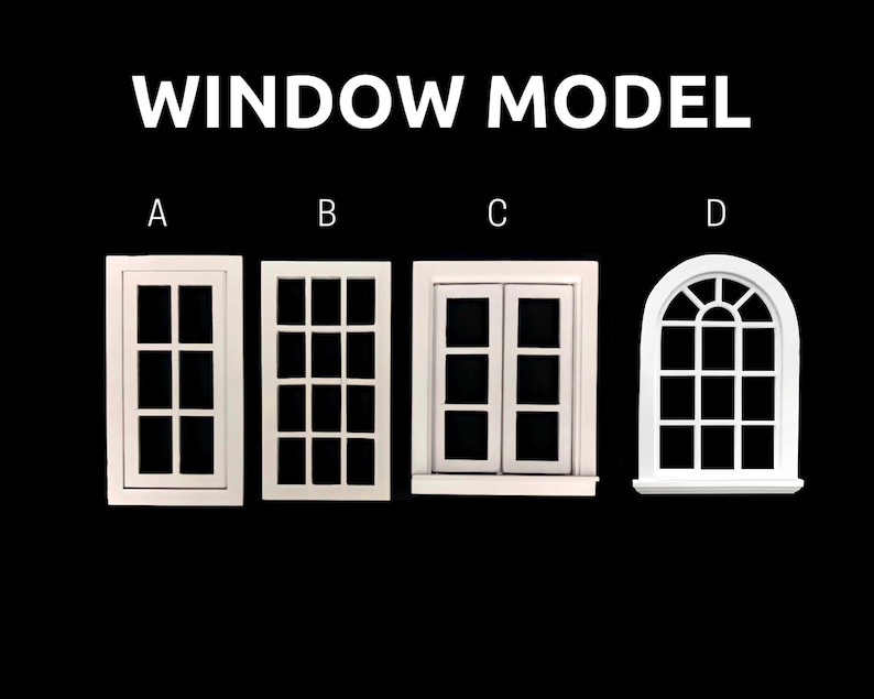1/12 Scale Dollhouse Roombox: White MDF with Window & Door image 8