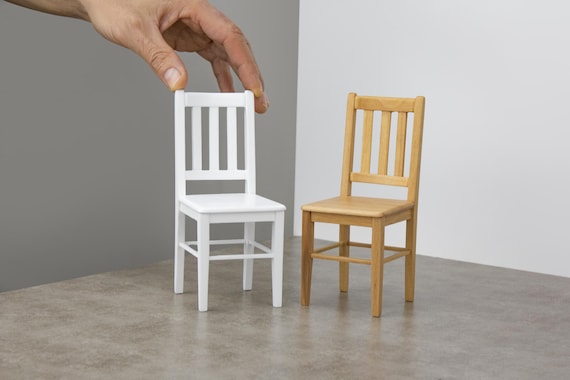 1/6 scale kitchen chair, dollhouse chair, miniature furniture, eco painted