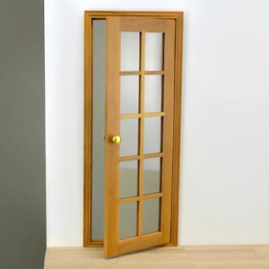 1/6 scale single French door, Miniature 1-6 scale French door with knob