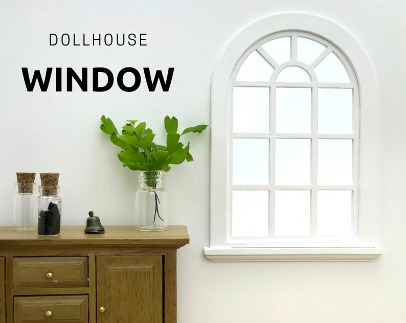 Odoria 1/12 Scale Miniature Dollhouse Front Door Set - Unfinished Wood Door With Golden Knocker, Lock, Mail Slot (5 Pcs)