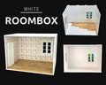 1/12 Scale Dollhouse Roombox: White MDF with Window & Door
