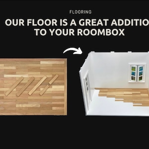 1/12 Scale Dollhouse Roombox: White MDF with Window & Door image 5