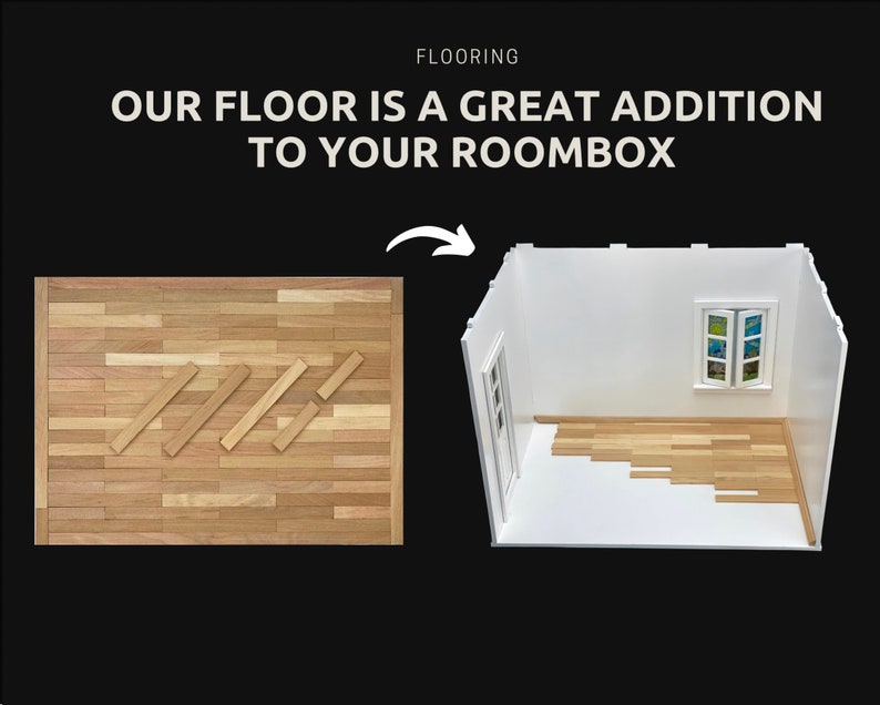 1/12 Scale Dollhouse Roombox: White MDF with Window & Door image 5