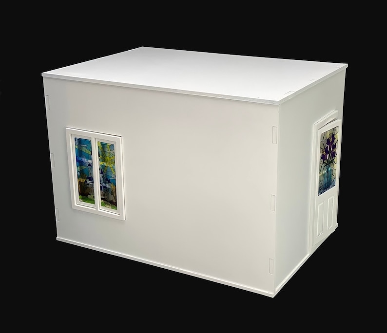 1/12 Scale Dollhouse Roombox: White MDF with Window & Door image 6