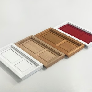 1/12 scale 2 panel Dollhouse Doors, Miniature Wooden painted doors