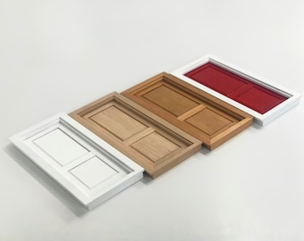 1/12 scale 2 panel Dollhouse Doors, Miniature Wooden painted doors