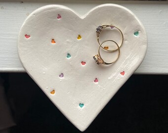 Rainbow Ring Dish Rainbow Heart Ring Holder Personalized Pride Gift