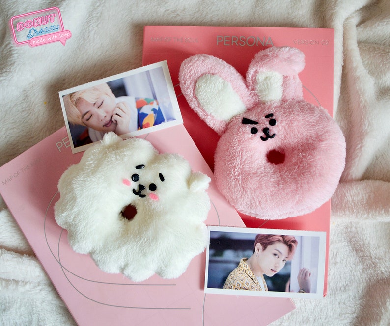 BTS BT21 Cooky Donut keychain plush accessories Bangtan Boys Etsy