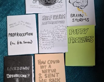 4 mini zines for three pounds.