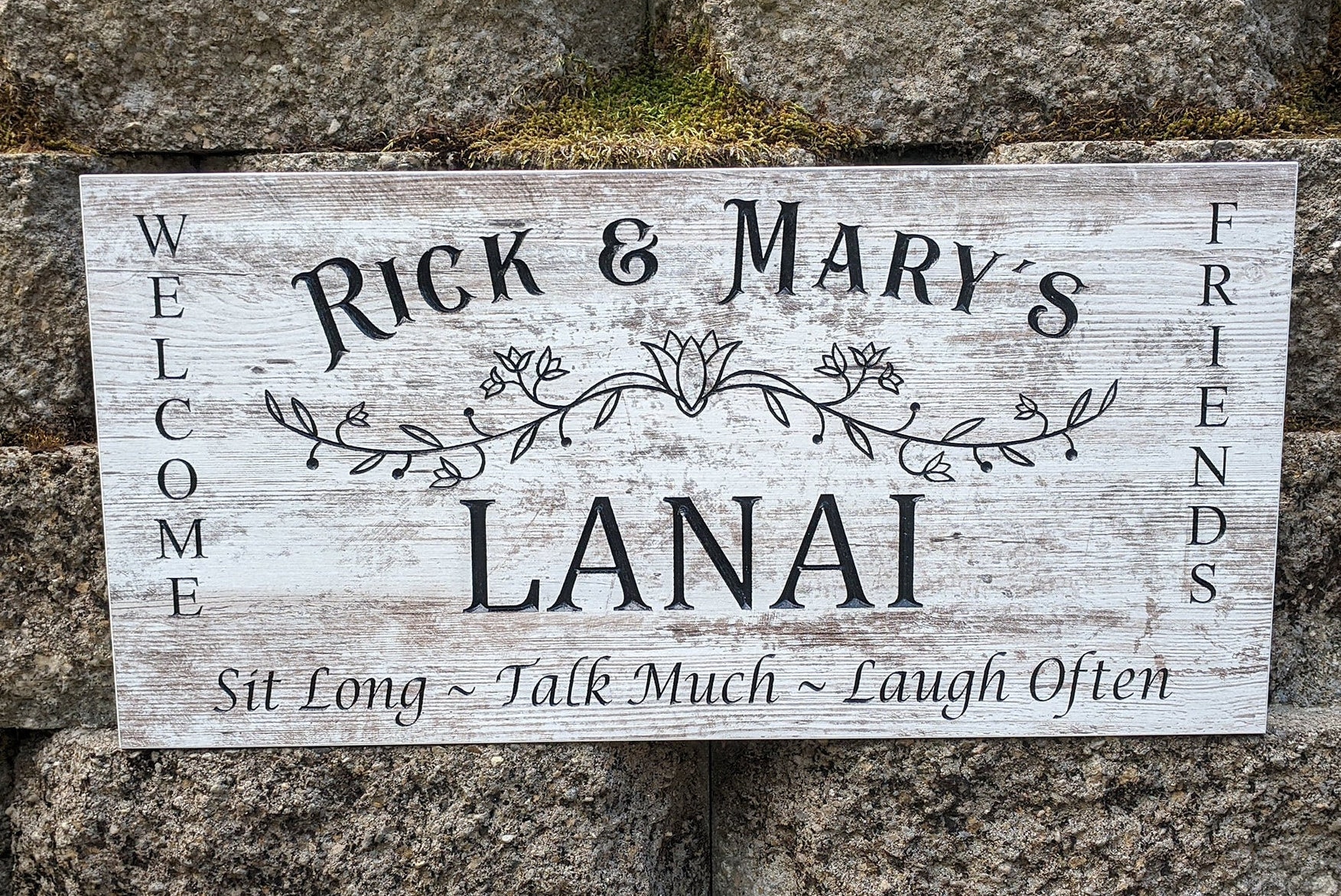 Lanai Sign Personalized Family Name Sign Engraved Sign Etsy