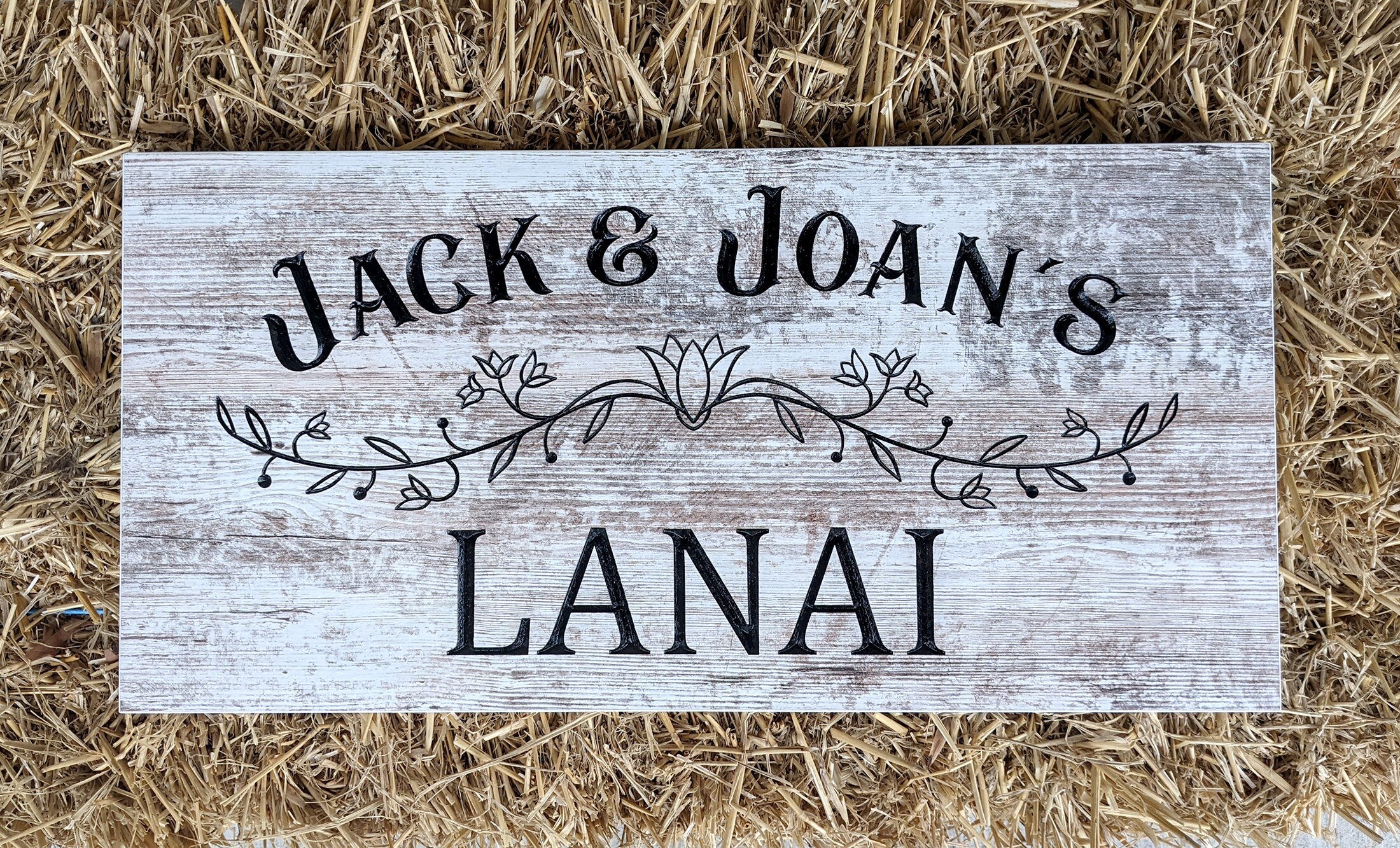 Lanai Sign Personalized Family Name Sign Engraved Sign - Etsy