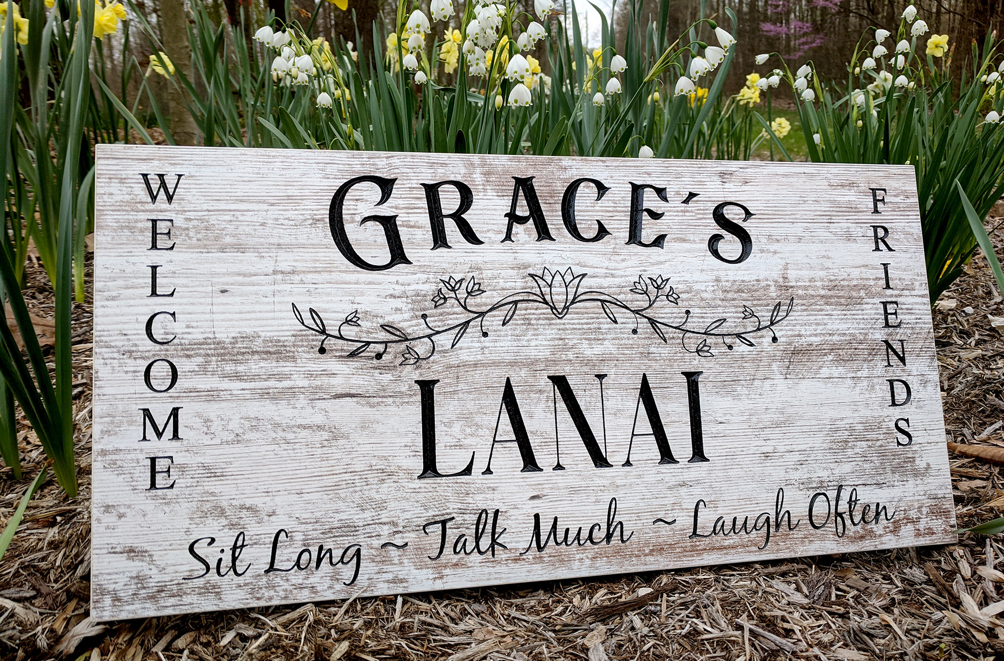 Lanai Sign Personalized Family Name Sign Engraved Sign Etsy