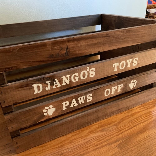 Dog Toy Crate Pet Toy Storage Cat Toy Box Custom Toybox Etsy