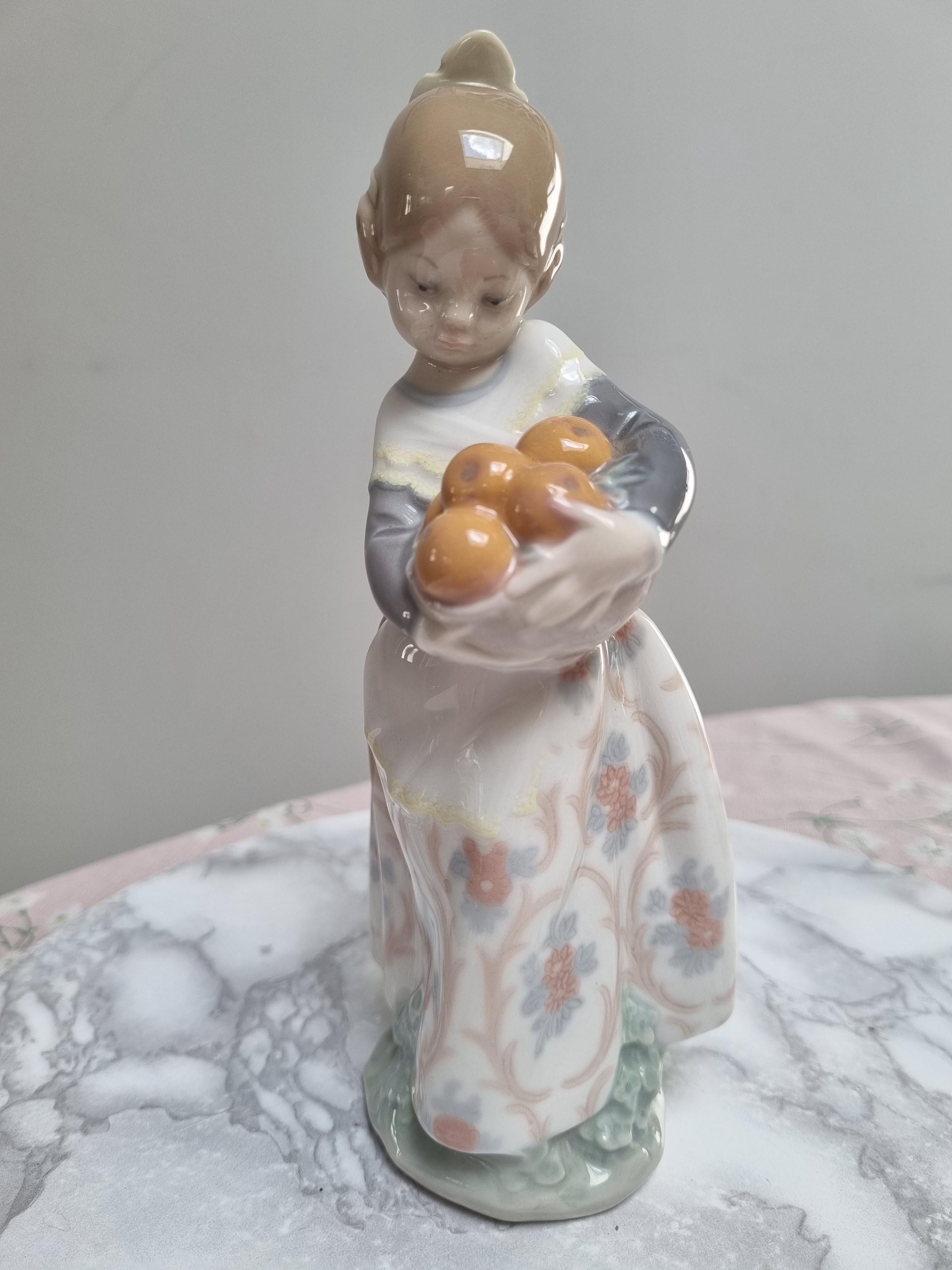 Lladro Valencia Girl With Oranges - Etsy