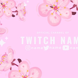 Twitch Banner - Flor de cerezo rosa