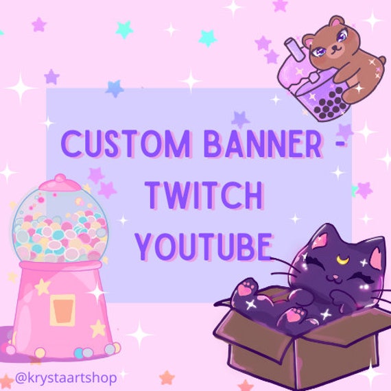 Custom Banner for Twitch or Youtube Etsy