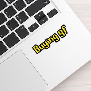 OSRS Buying GF Meme Sticker, Layered Vinyl RuneScape Decal, Funny Gaming Gift, Old School RuneScape Sticker, Gamer Laptop/Water Bottle Decor