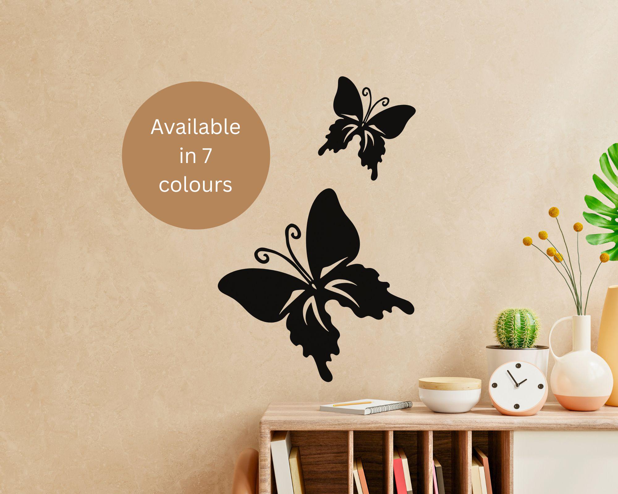 Butterfly Wall Decal - Removable Vinyl Sticker for Kids Room, Nursery, Living Room, Elegant Butterfly Wall Art Decor, Easy Peel Stick Design
