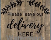 Rustic Farmhouse DoorDash Delivery Sign | Printable | No Contact Delivery Instructions | Digital Download